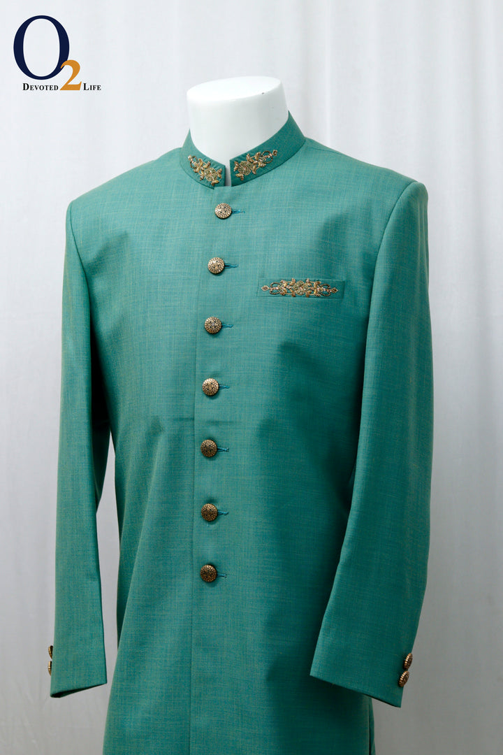 Zardozi handwork Sherwani - o2fashions