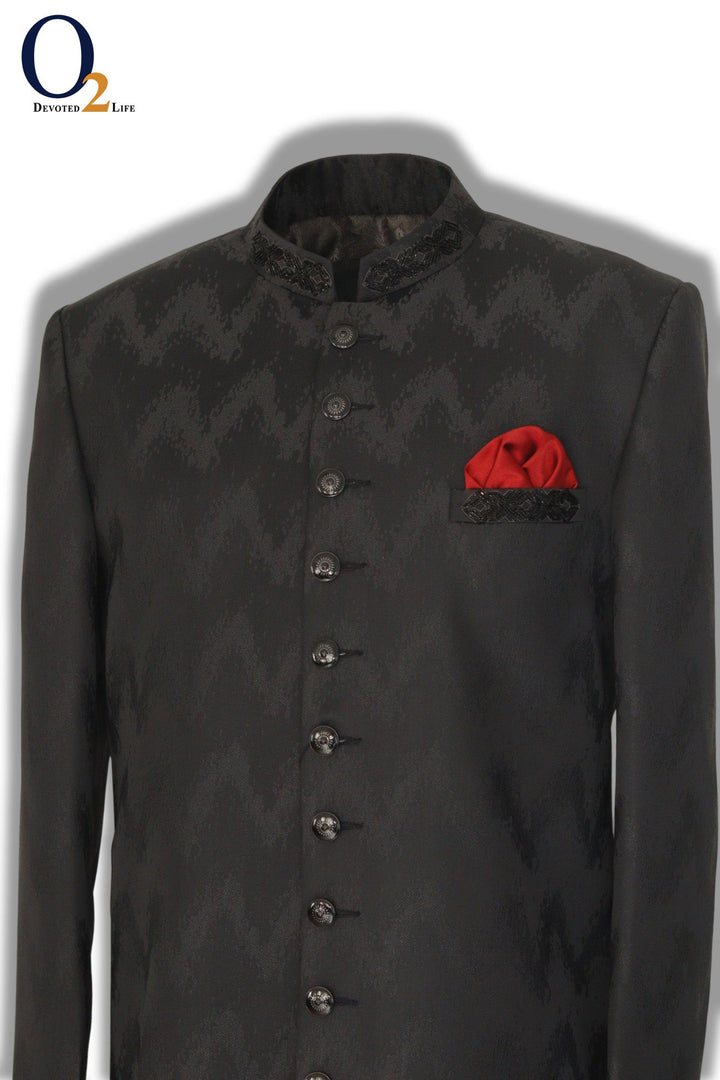 Zardozi handwork Sherwani in Brown ENVY