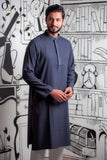 Load image into Gallery viewer, Zardozi Handwork Classic Fit Panjabi In Anchor Gray