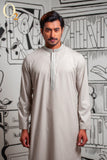Load image into Gallery viewer, Karchupi Handwork Classic Fit Panjabi In Grey
