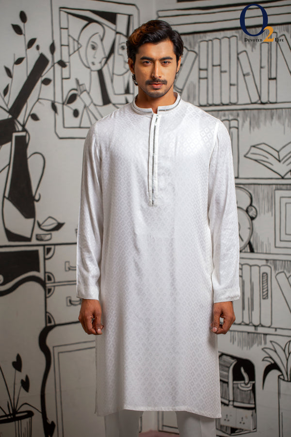 Classic Fit Panjabi In White