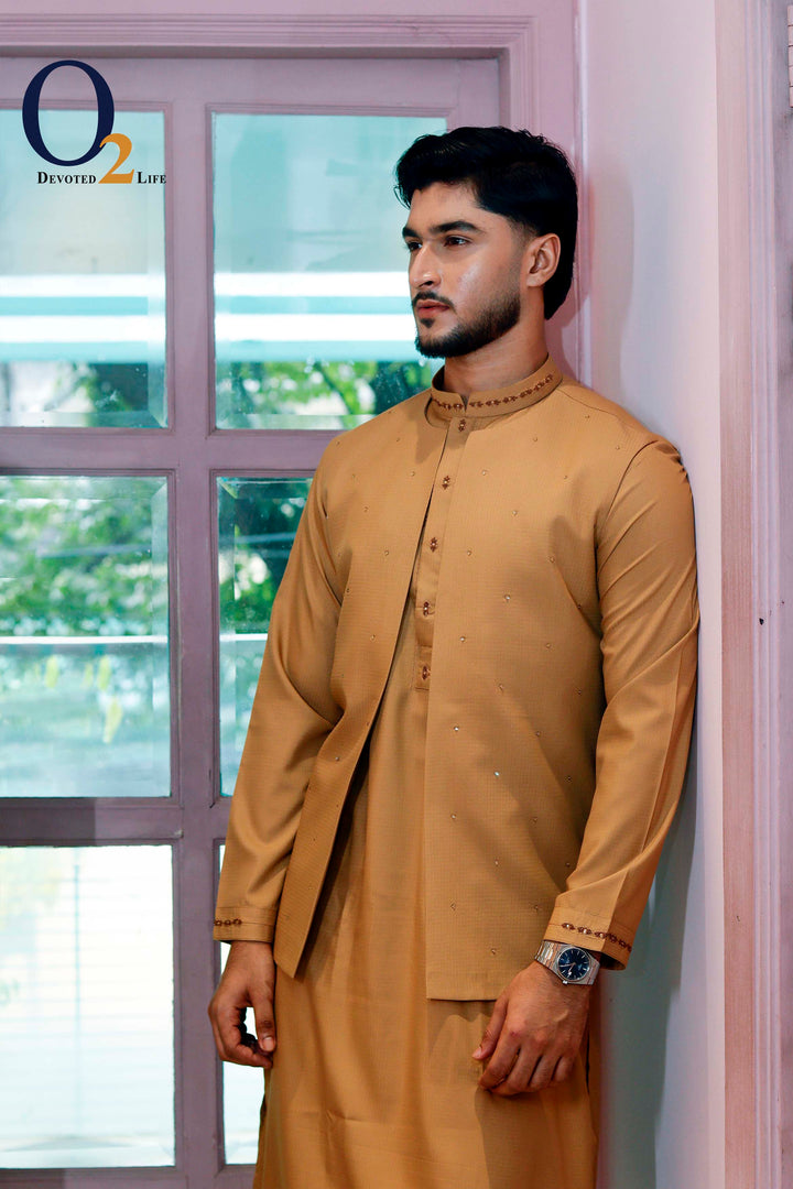 Zarzozi handwork panjabi with Open Vest ENVY