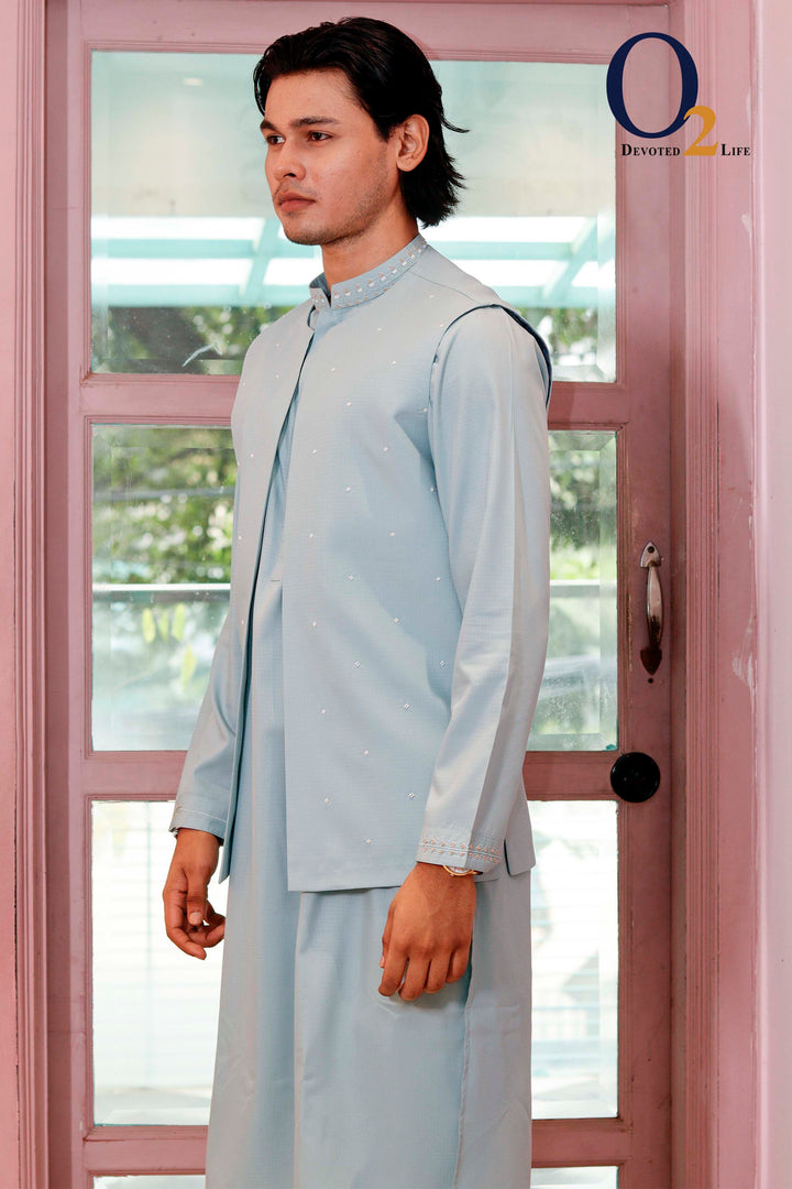 Zarzozi handwork panjabi with Open Vest ENVY