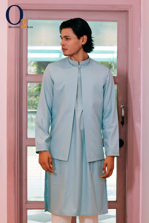 Zarzozi handwork panjabi with Open Vest ENVY