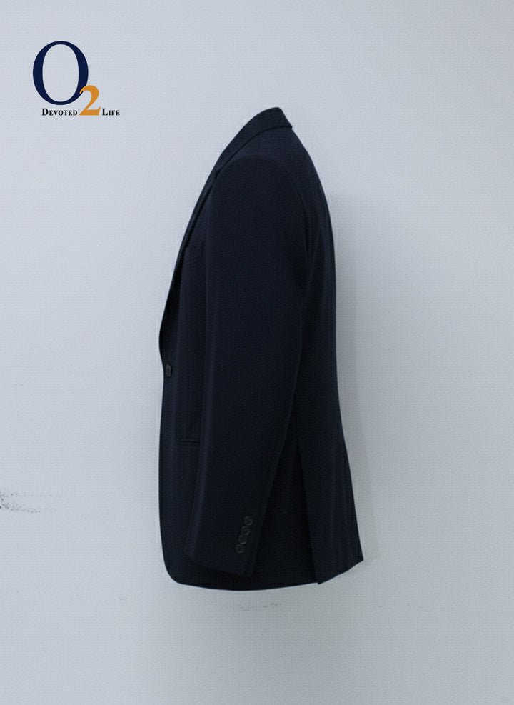 Dark Navy Blue Notch Napel Blazer ENVY