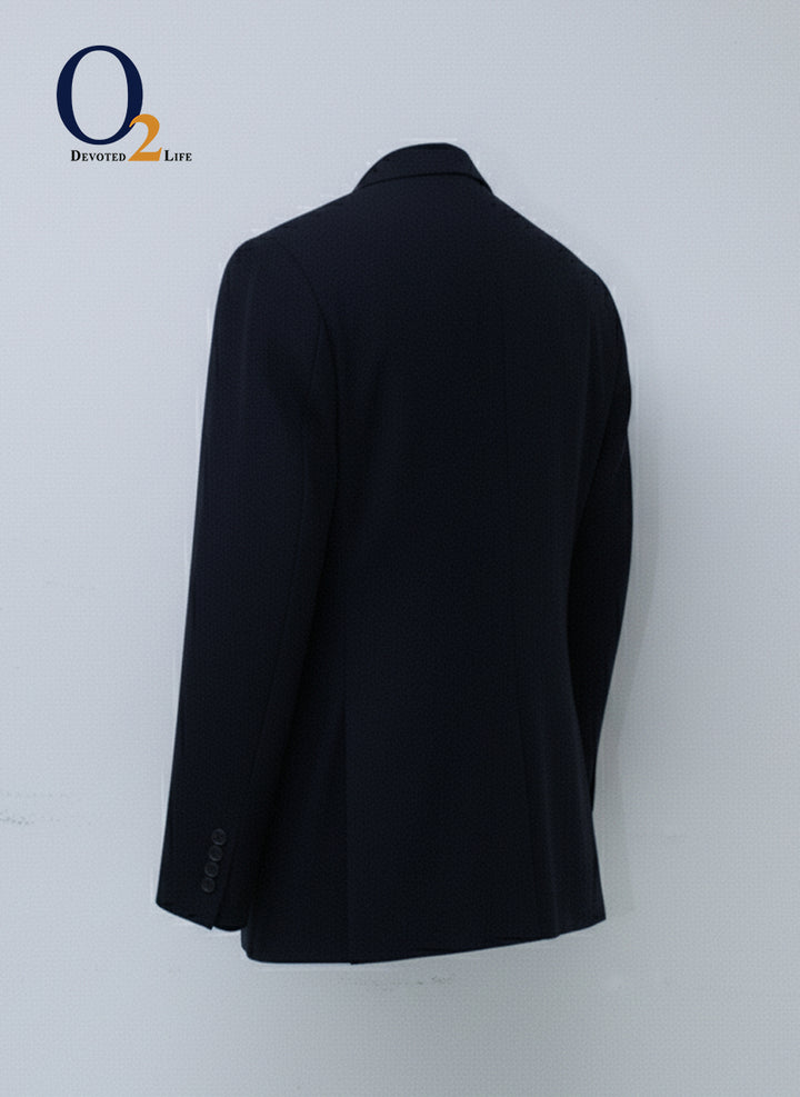 Dark Navy Blue Notch Napel Blazer ENVY