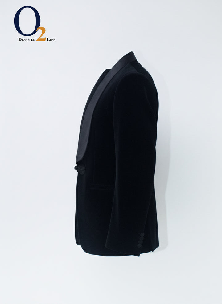 Men's Velvet Tuxedo  Shawl Collar  Dinner Prom One Button ENVY