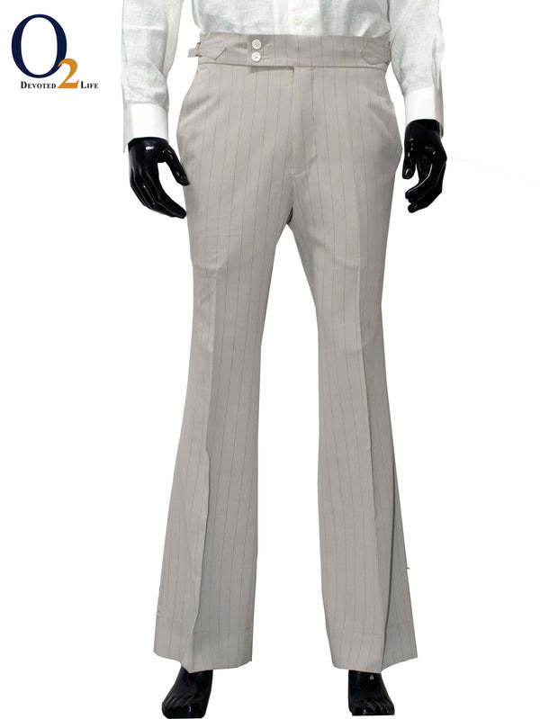 High-waisted, wide-leg pleated Boot cut pant with side-tab adjusters ENVY