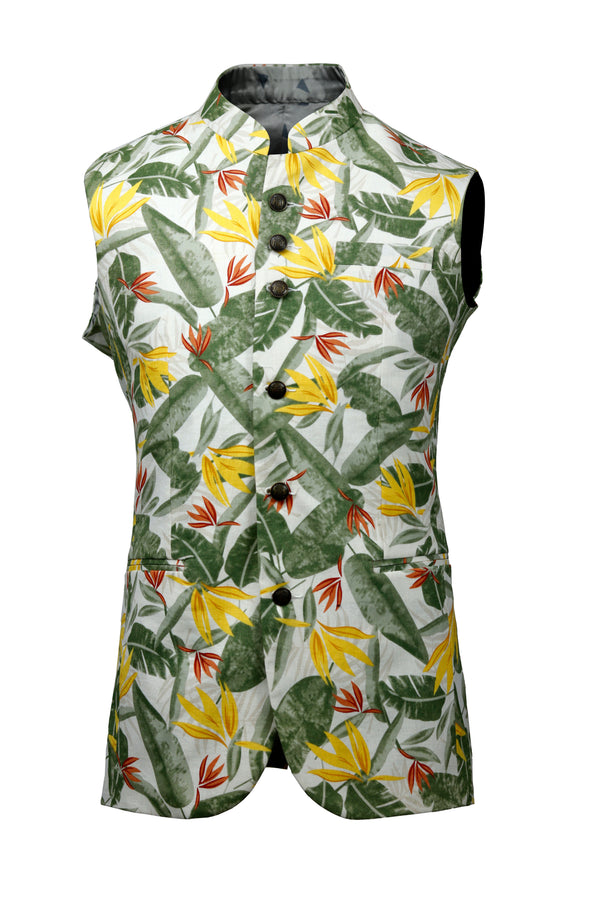 Floral Leaf Vest o2fashions
