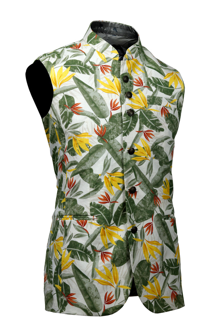 Floral Leaf Vest o2fashions