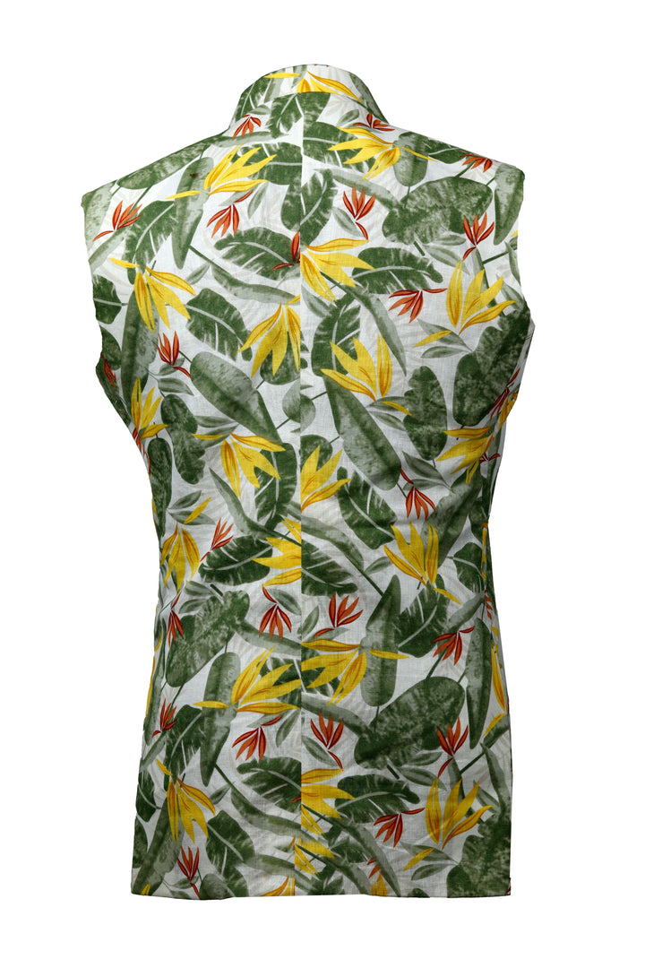 Floral Leaf Vest o2fashions