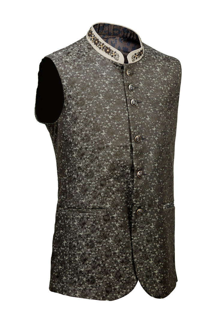 Digital Printed Art Silk Ethnic Vest ENVY