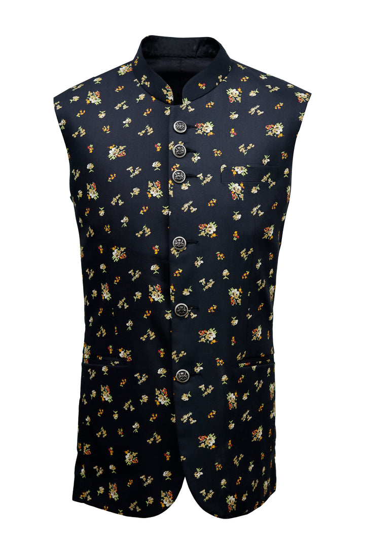 Digital Printed Art Silk Ethnic Vest ENVY