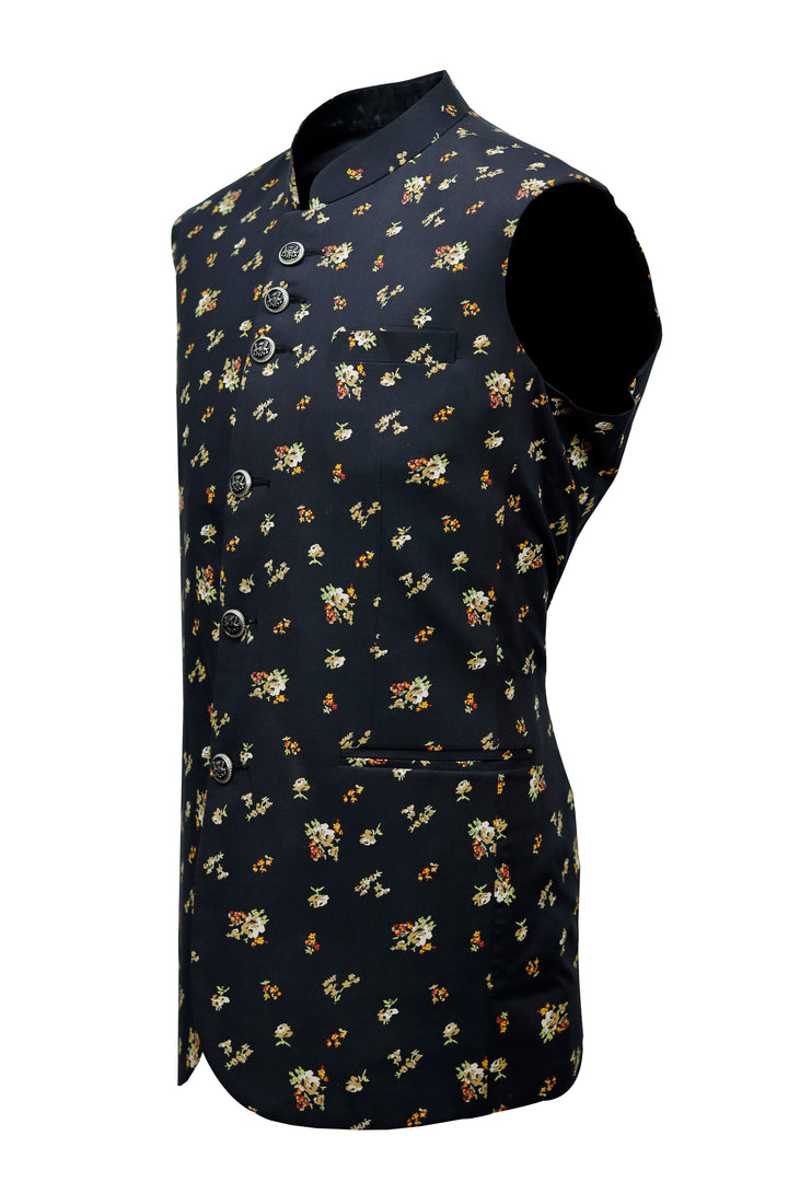 Digital Printed Art Silk Ethnic Vest ENVY