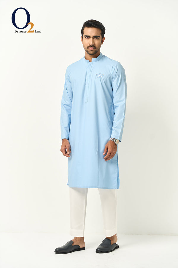 Light Blue PA Zardozi Panjabi