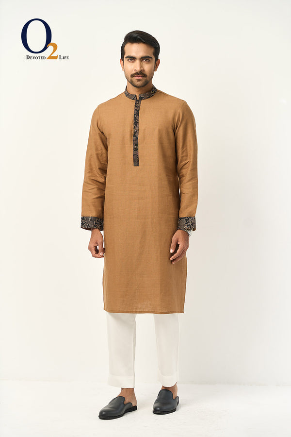 KHAKI PA Long Panjabi