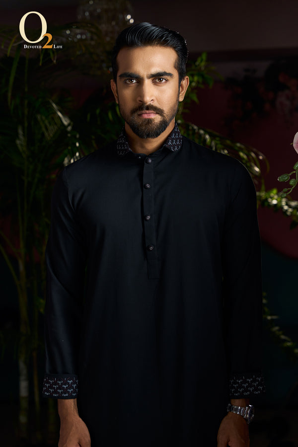 Zardozi Handwork Kabli Panjab In Black