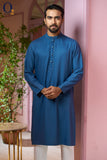 Load image into Gallery viewer, Zardozi Handwork Classic Fit Panjabi In Blue