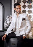 Load image into Gallery viewer, White Jacquard Men Suits Wedding Tuexdos