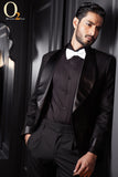Load image into Gallery viewer, Black Tuxedo Suits with Shawl Collar and black