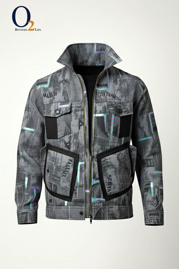 Allover Paisley Print Denim Jacket ENVY