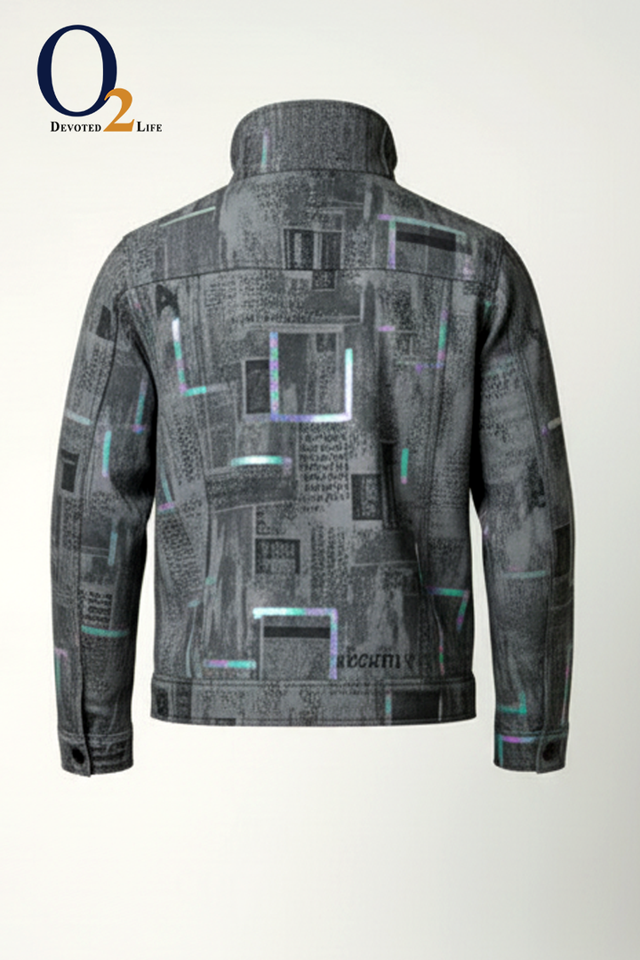 Allover Paisley Print Denim Jacket ENVY