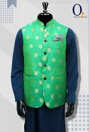 Jamebar Green Ethnic Vest