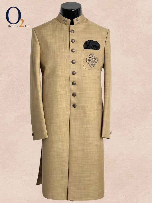 Golden Screech Zardozi Sherwani