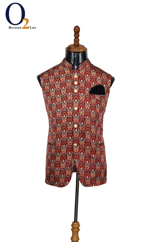 Banarasi Silk Printed Vest