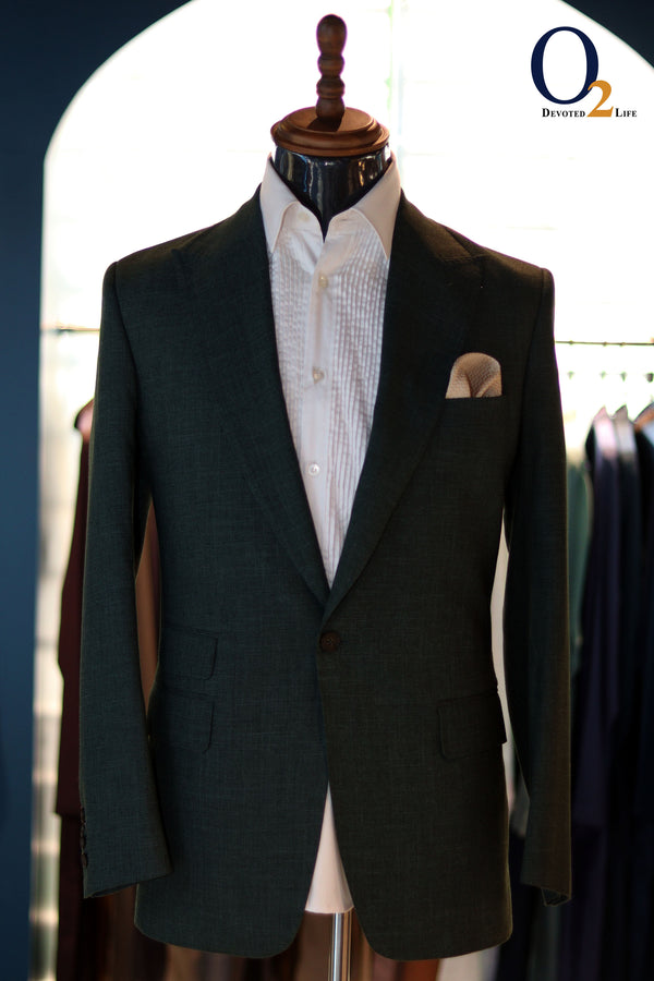 Green Tweed Fleck Slim Fit Suit