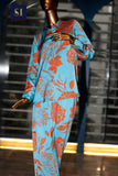 Silky Soft Floral Terrace Shirt And Pant Set
