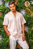Load image into Gallery viewer, Stylish Male Shirt Top Anti-pilling Men Shirt Buttons Placket Summer Casual Men Shirt Top Versatile
