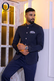 Load image into Gallery viewer, Navy Blue Bandhgala Prince Coat