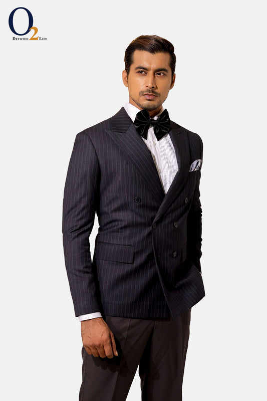 Sharp Luxurious Men's Double-Breasted Pinstripe Suit collection